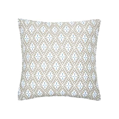 26" x 26" Liam Sky Handcrafted Cotton Euro Sham - Machine Washable