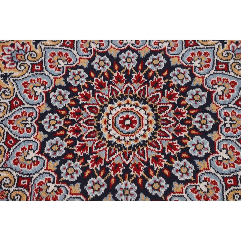 Red Kashan Turkish Area Rug Traditional Machine Made Carpet - 9'6" x 12'10"