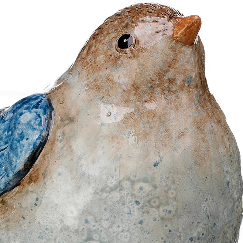 Terracotta Blue Bird 6" Set of 2 - 6