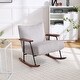 preview thumbnail 1 of 7, Modern Accent Chair Arm Chair Living Room Rocking Chair Metal Frame Grey