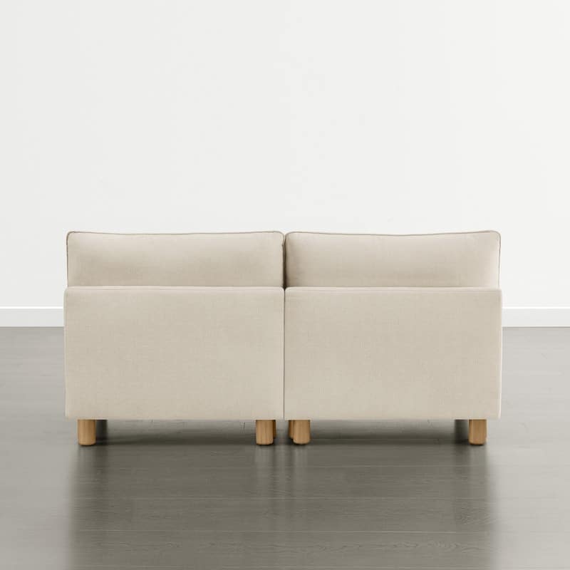 Spruce & Spring Modular Cloud Couch Sofa with Wood Legs for Living Room