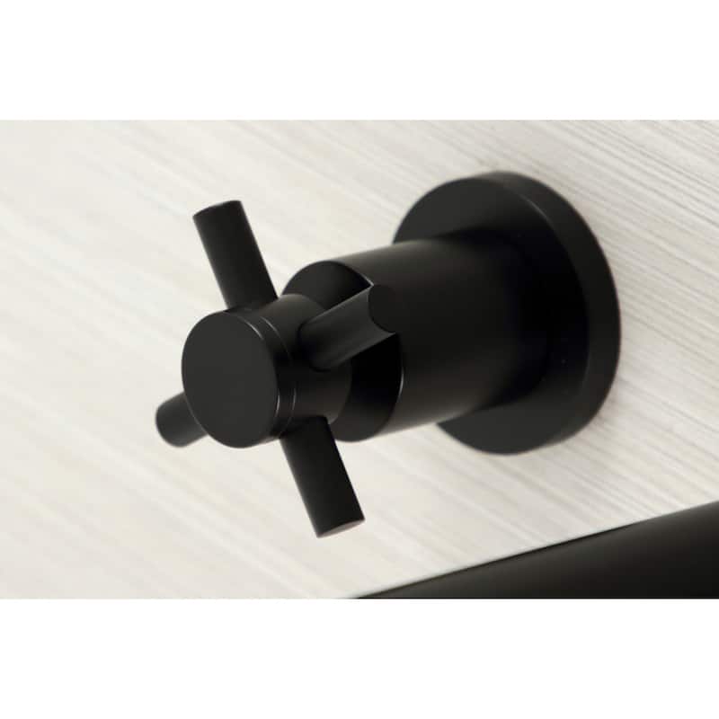 Concord 3-Hole Wall Mount Roman Tub Faucet in Brushed Brass