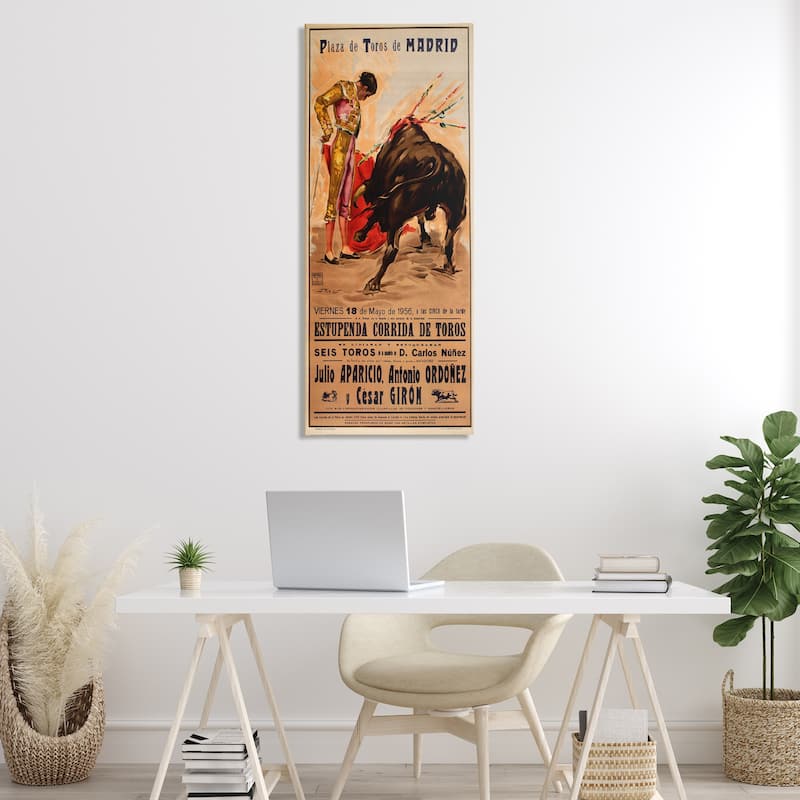 Stupell Great Bullfight Antique Advertisement Canvas Wall Art Design By Marcus Jules