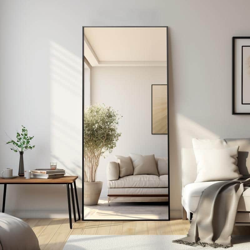 Full Length Free Standing Body Mirror Metal Framed Wall Mirror Large Floor Mirror