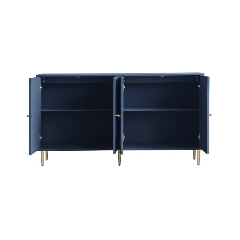 Modern Lacquered 4 Door Wooden Cabinet Sideboard Buffet Server Cabinet Storage Cabinet