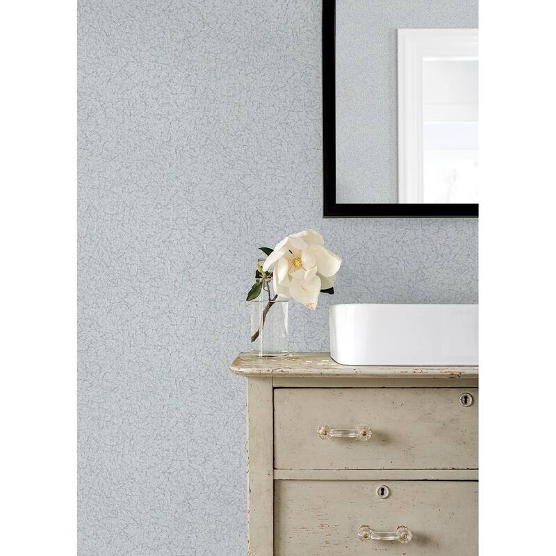 Advantage Crushed Capiz Light Blue Textured Wallpaper