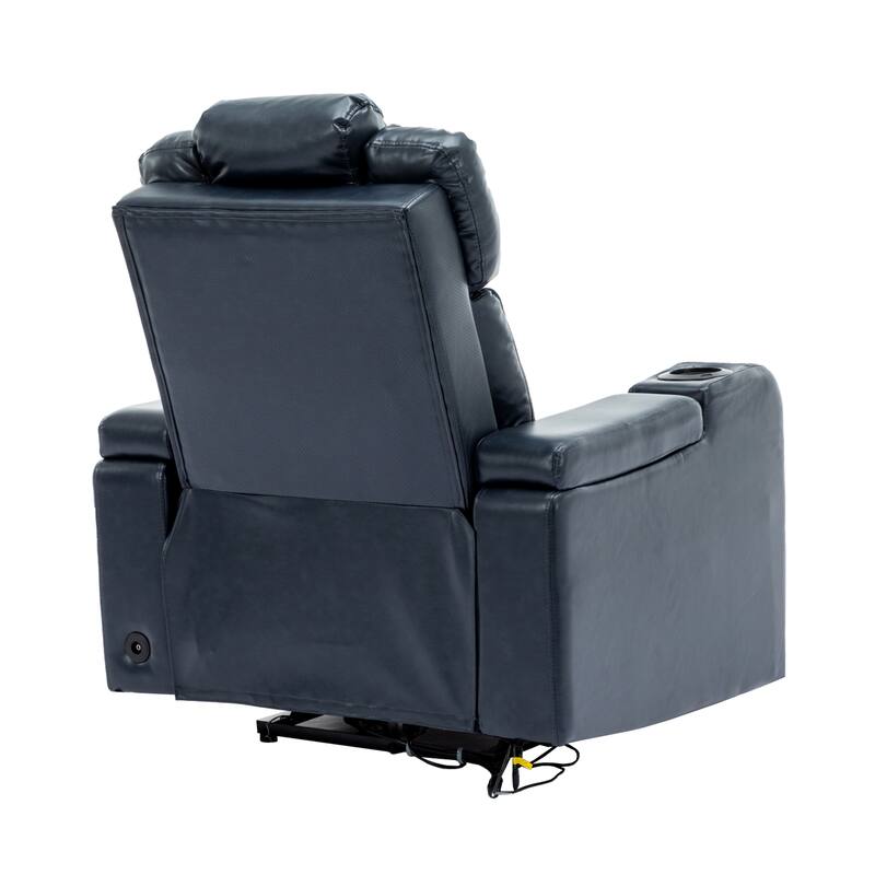 Power Recliner Individual Seat Home Theater Recliner with Cooling Cup Holder, Bluetooth Speaker, LED Lights, USB Ports