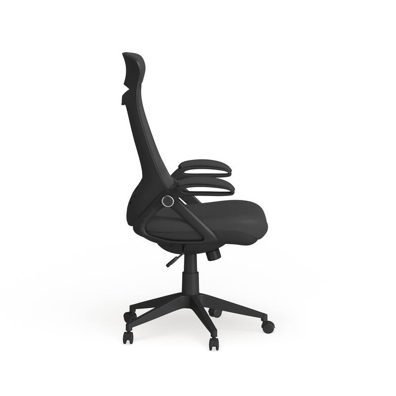 High Back Mesh Executive Swivel Office Chair with Flip-Up Arms