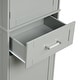 preview thumbnail 21 of 56, GDFStudio - Rowan Tall Freestanding Bathroom Storage Cabinet with Two-Sized Drawers and Adjustable Shelf