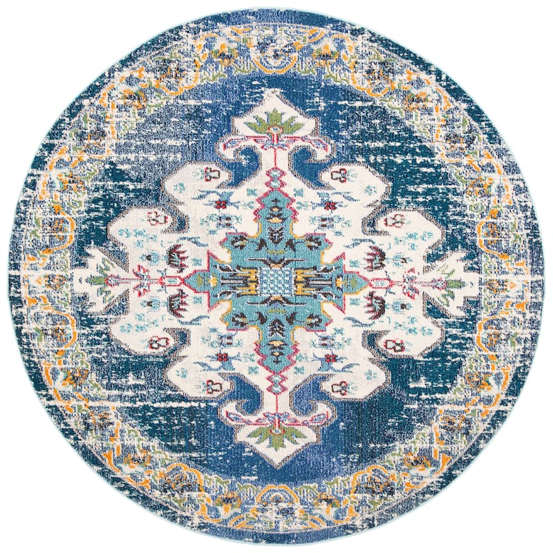 SAFAVIEH Madison Marilou Boho Medallion Distressed Area Rug