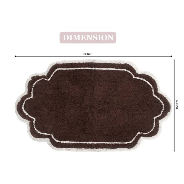 Home Weavers Allure Collection Absorbent Cotton, Machine Washable and Dry Bath Rugs