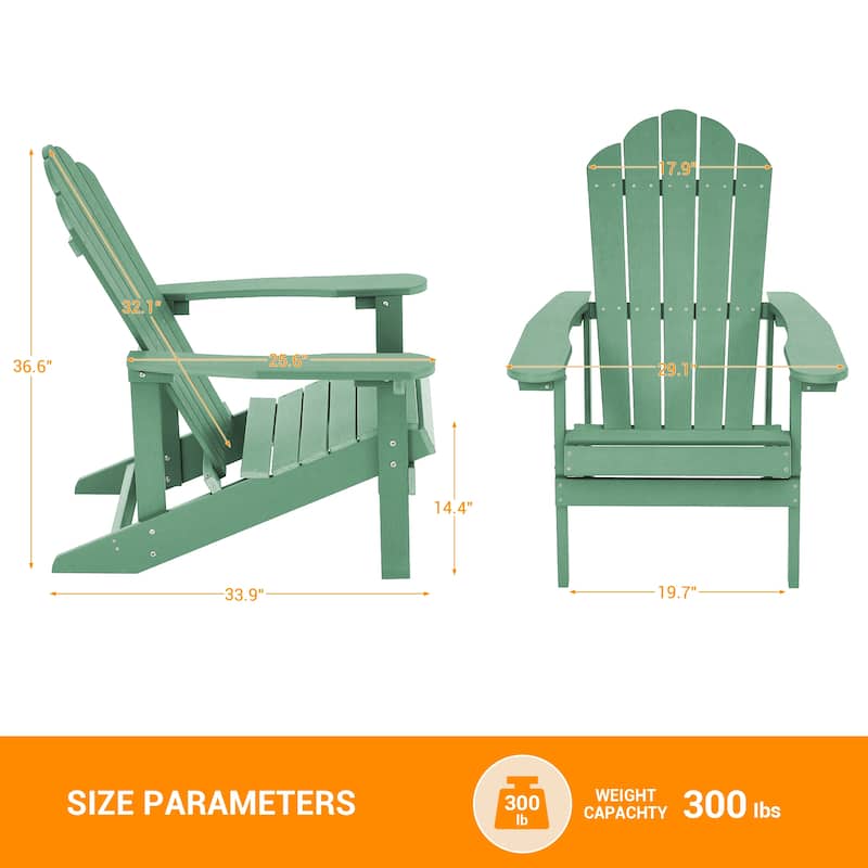 BONOSUKI Outdoor Adirondack Chair,HIPS Wooden-Like Finish Single Chair