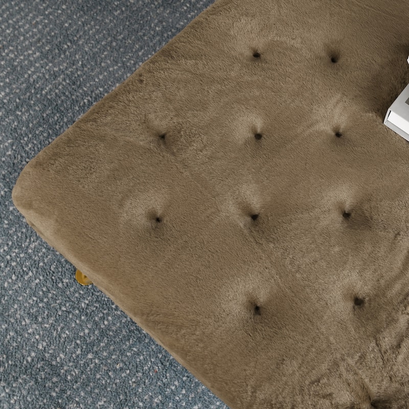 Square Fauxfur Coffee Table - 33"x33" x18"