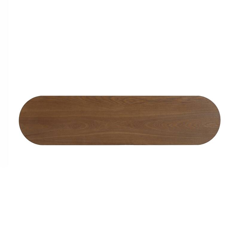 Modern Entryway Console Table - Slim Sofa Table with Open Shelf & Elegant Wood Grain, Hallway Table for Living Room
