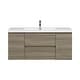 preview thumbnail 15 of 169, CASAINC Floating Bathroom Vanity with Resin Top Basin and Soft Closing Drawers 48 in - Ash Grey