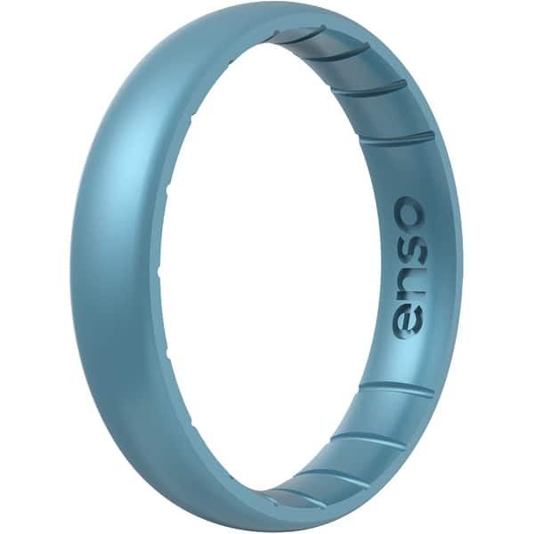 Enso Rings Thin Birthstone Series Silicone Ring - Blue Topaz - Bed Bath ...