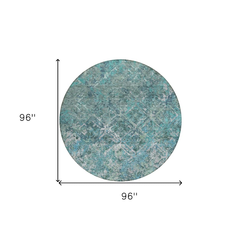 HomeRoots Geometric Transitional Rectangle Outdoor Rug