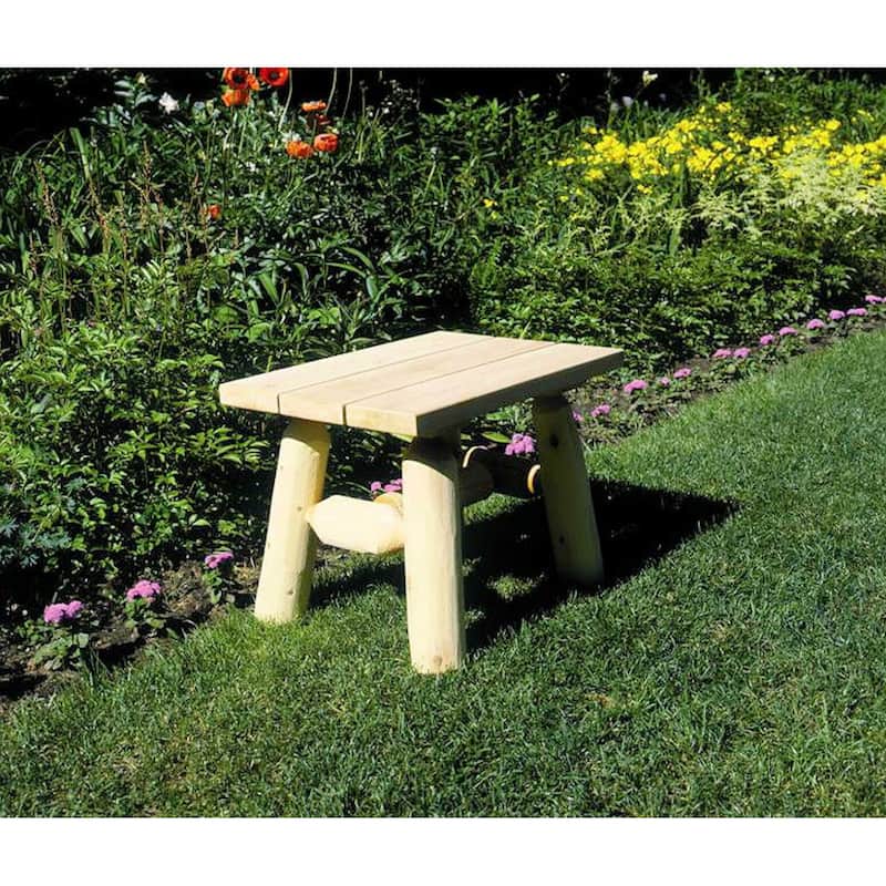 Rustic and Natural Wood End or Side Table - 23 W x 17 D x 18 H