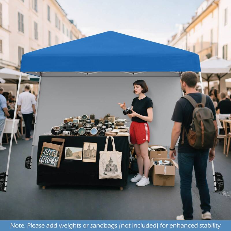 Costway 10 X 10FT Pop up Canopy Tent with 1 Sidewall, Portable - See Details