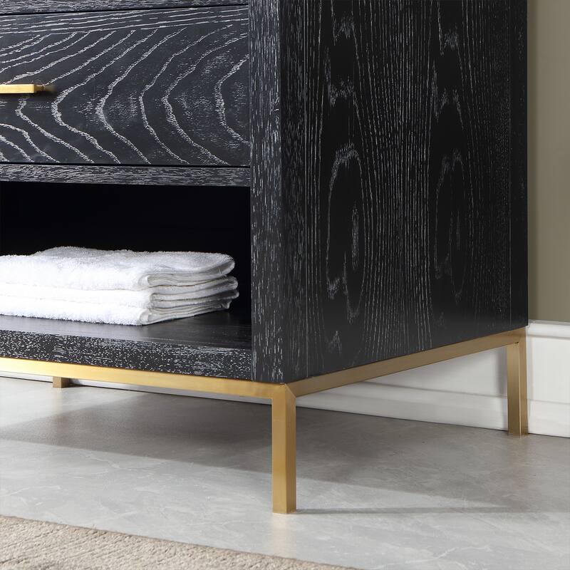 Altair Kesia Bathroom Vanity with Composite Stone Countertop with Mirror