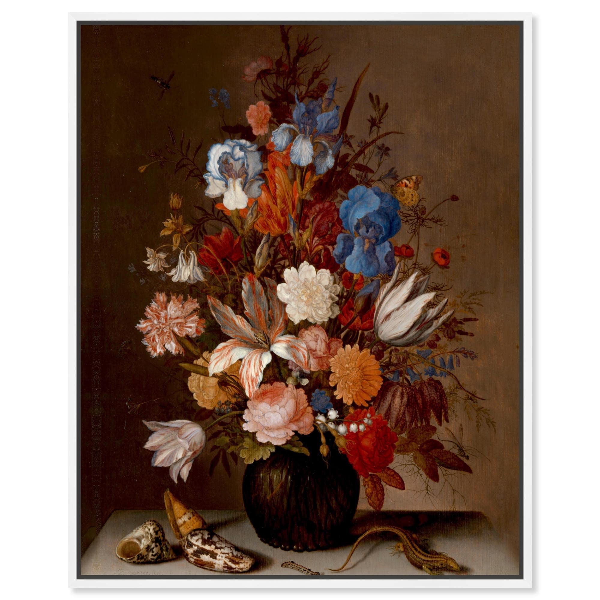 Still Life with Flowers Canvas Vintage Floral Wall Art by Art Remedy