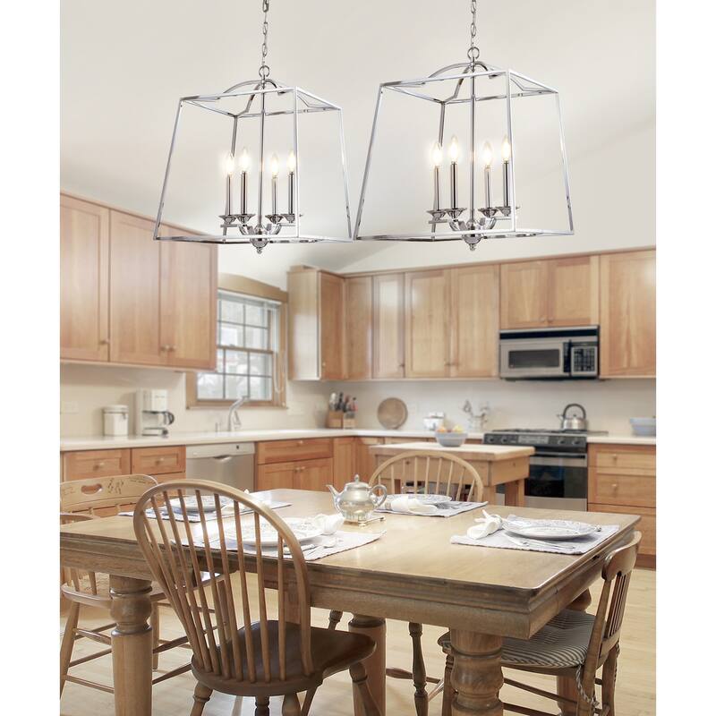 Virginia 14.5" 3-light Metal LED Pendant, Chrome by JONATHAN Y