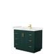 Option Green, Gold Trim, White Quartz Top