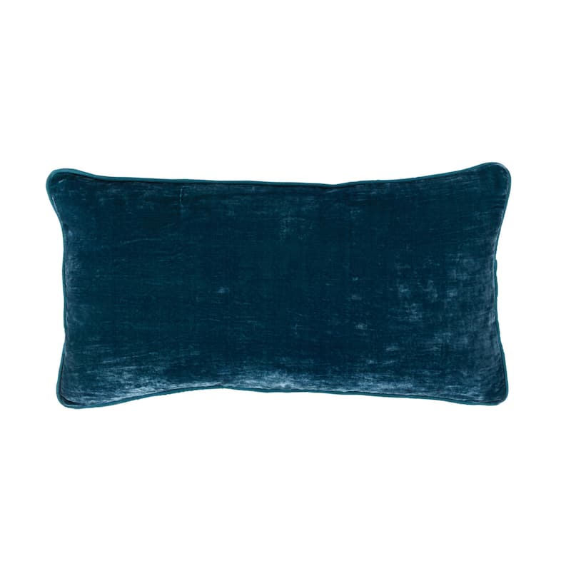 Villa by Classic Home Lexington Silk Blend Throw Pillow - 14x26 - Teal