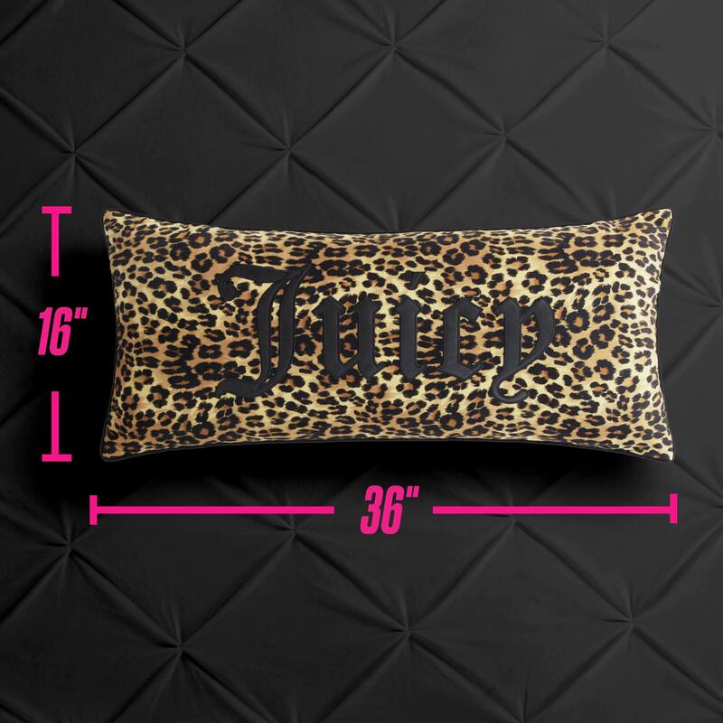 Juicy Couture Gothic Cheetah Pillow Decorative 1-Piece
