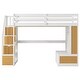 preview thumbnail 26 of 24, Full Solid Wood Loft Bed with Desk & Drawers