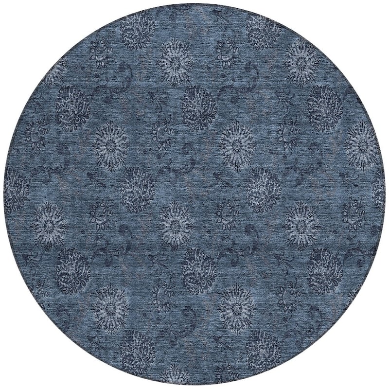 HomeRoots Floral Transitional Rectangle Outdoor Rug