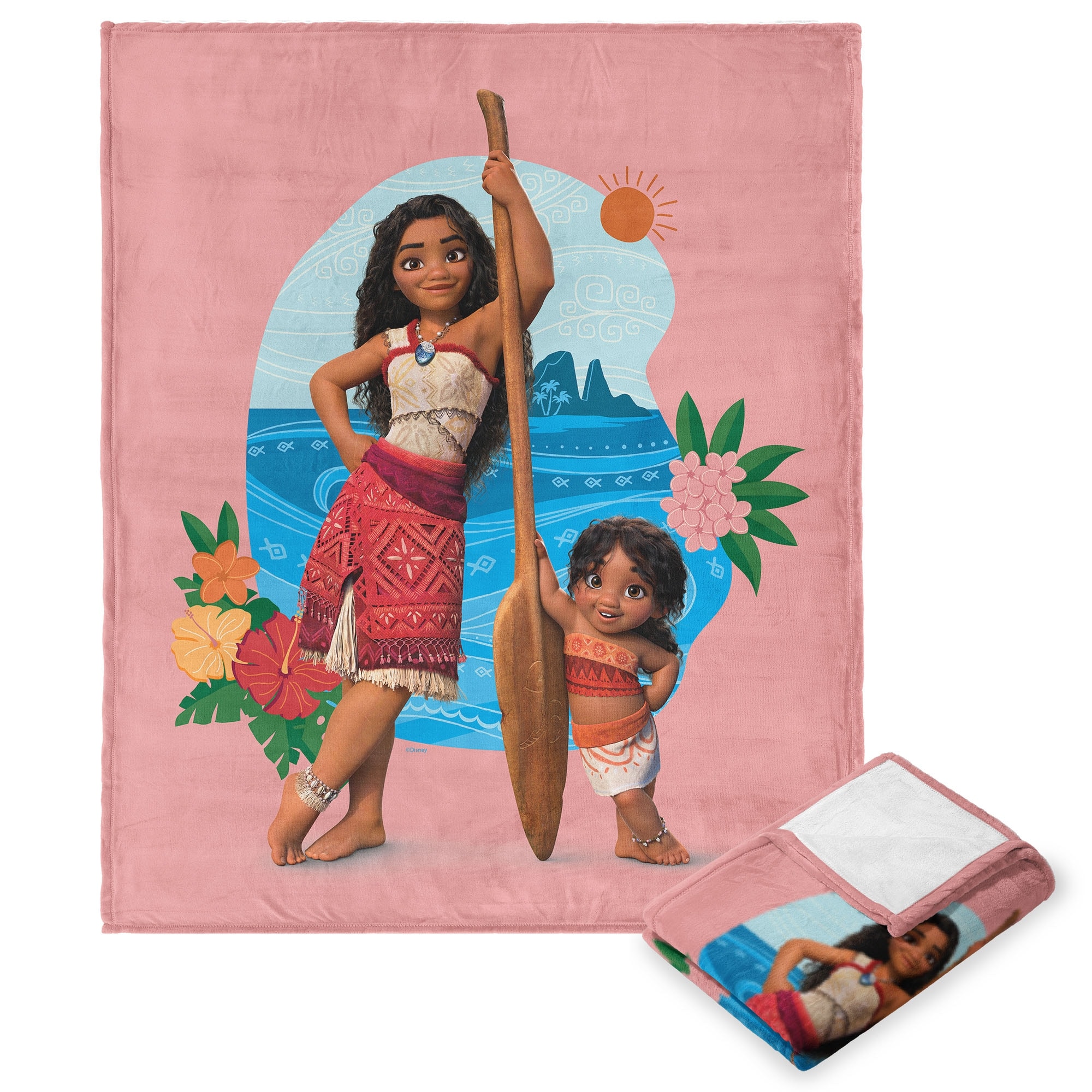 Disney Moana 2 Silk Touch Throw Blanket 50 x 60 Powerful Stance