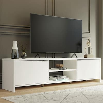 Madesa TV Stand Large Media Console with Cable Management for 65, 75 Inch Media Storage - 80 inches