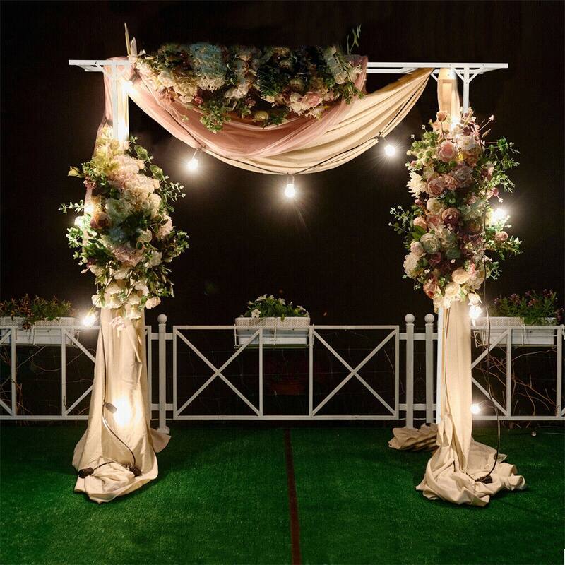 Wedding Metal Rectangle Arch Stand Garden Trellis Arbor Climbing White
