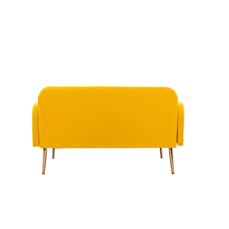 Vintage Style Velvet Fabric Sofa, Accent sofa, Loveseat Sofa with Rose