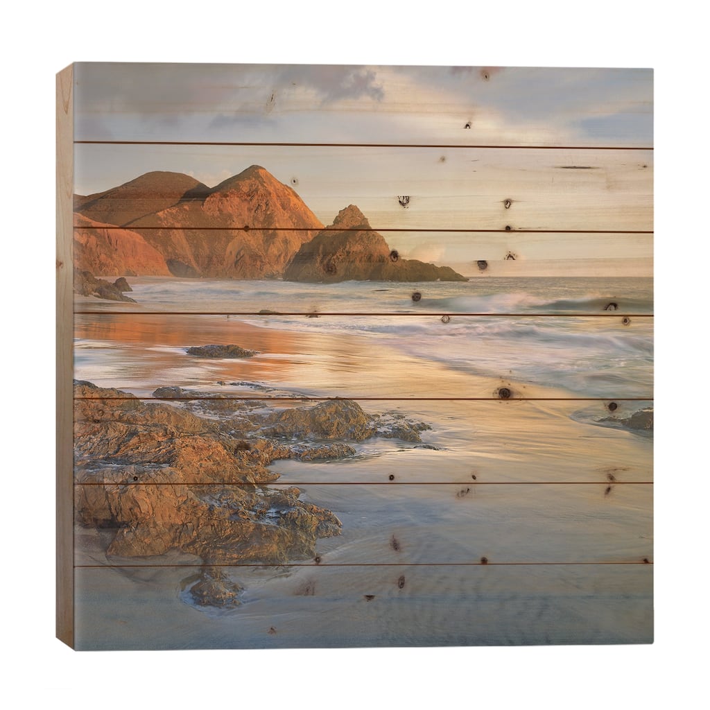 Bean Hollow Beach, Big Sur, California Print On Wood by Tim Fitzharris - Multi-Color