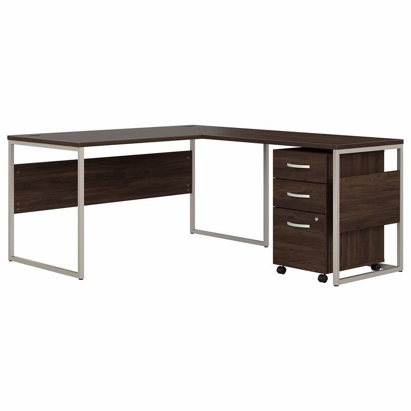 Hybrid 60W L Shaped Table Desk with Drawers by Bush Business Furniture