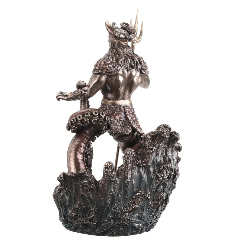 8.86 inches Height Cold Cast Bronze Oceanus the Primordial Titan of Water Bronze Finish Figurine