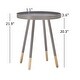 preview thumbnail 11 of 15, Marcella Paint-Dipped Round Tray-Top Side Table by iNSPIRE Q MODERN