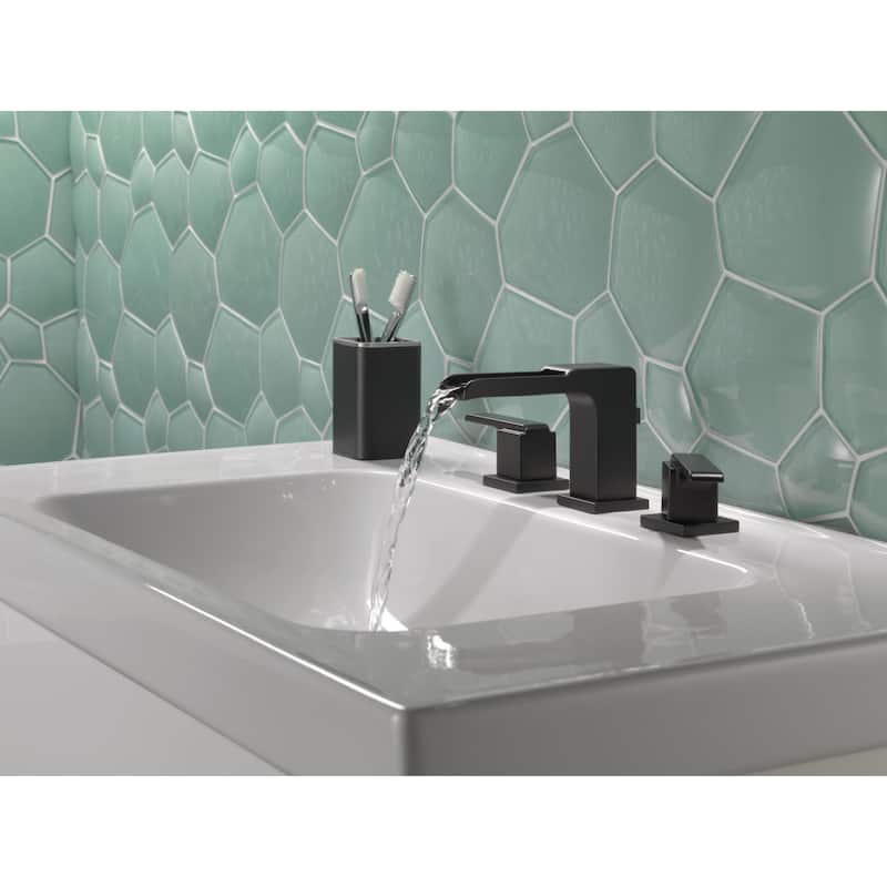 Delta Ara 1.2 GPM Widespread Waterfall Bathroom Faucet - Includes