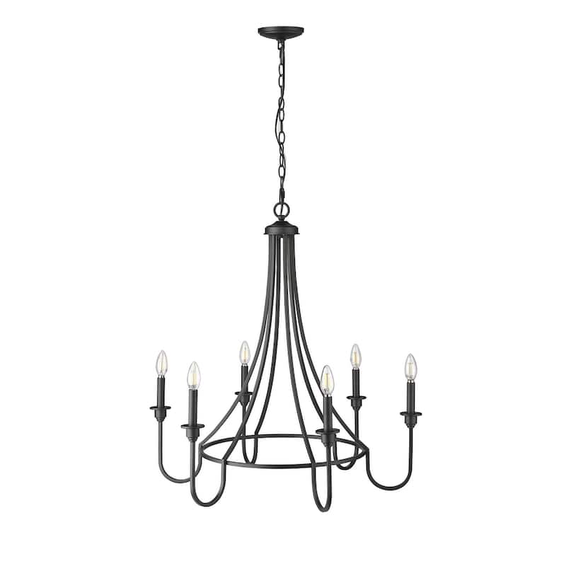 Millennium Lighting 12206 Artemis 6 Light 30" Wide Taper Candle Style