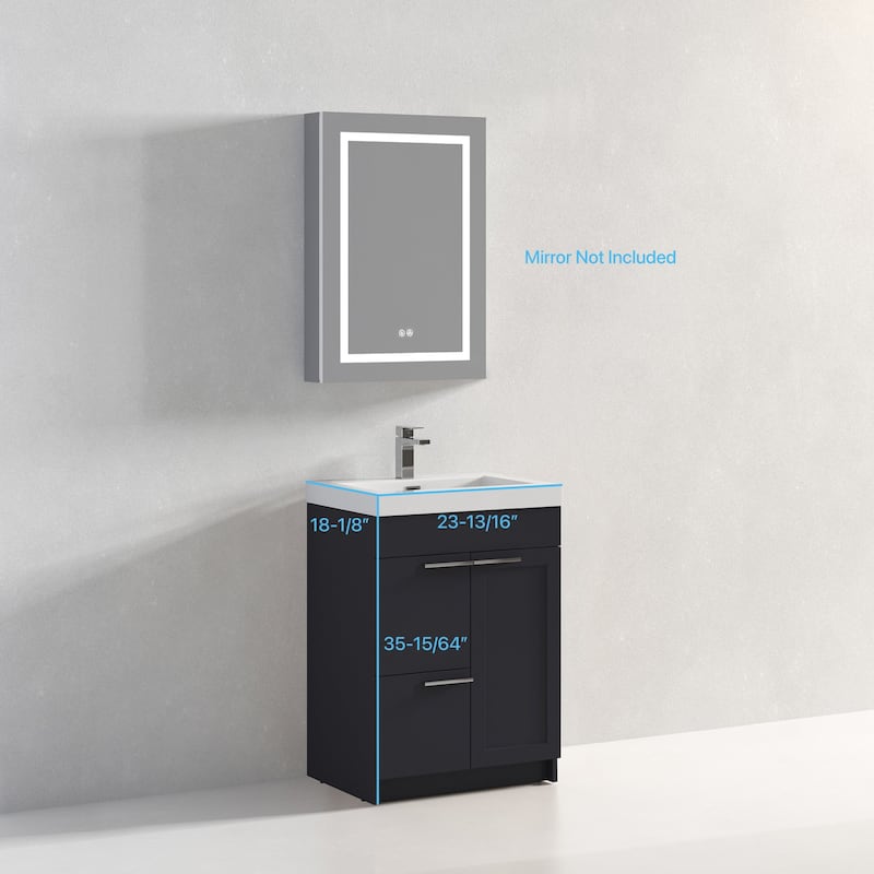 Freestanding Bathroom Vanity with Topmount Sink