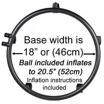 Shop Isokinetics Inc Adjustable Exercise Balance Fitness Ball Chair Black Frame 55cm Ball Pump Overstock 17415662