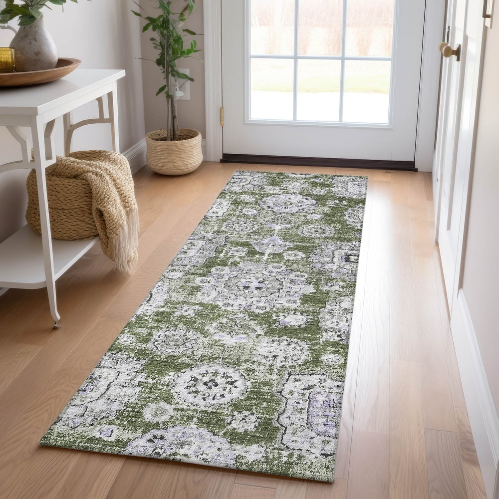 Machine Washable Indoor/ Outdoor Chantille Persian Vintage Rug