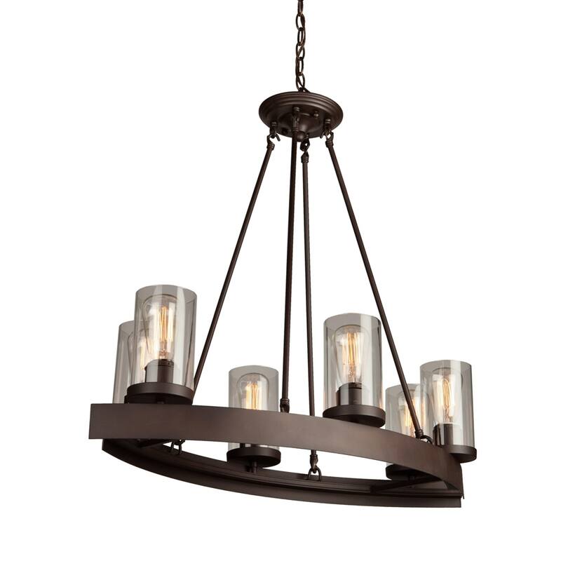 Artcraft Menlo Park - Chandelier - 6-Light - Oval - Oil Rubbed Bronze - Oil Rubbed Bronze