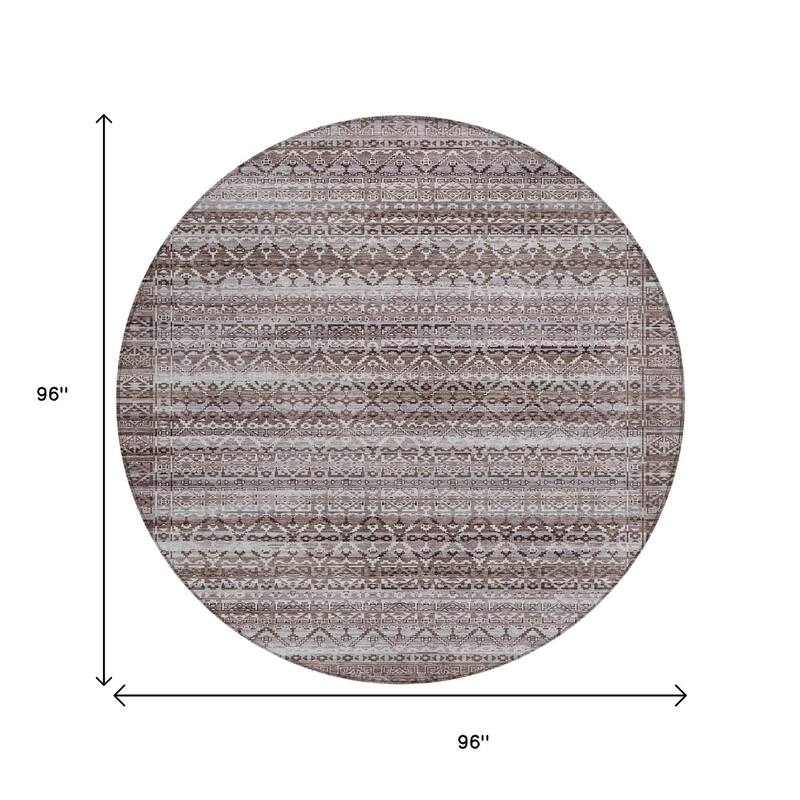HomeRoots Striped Transitional Rectangle Outdoor Rug
