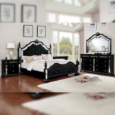 Ava 5 Pc. Queen Bedroom Set w/ 2NS in Black