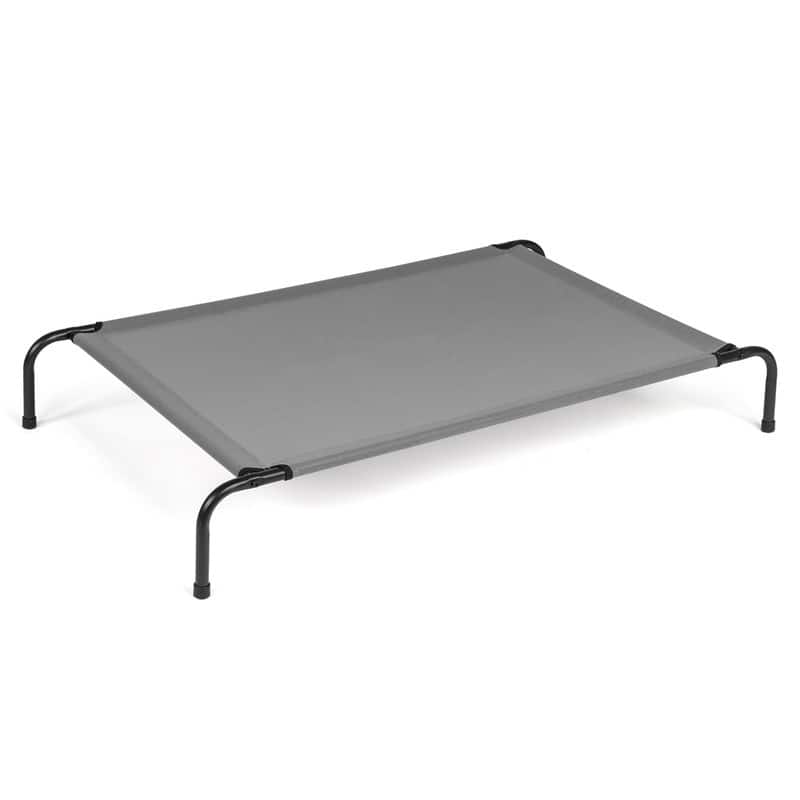 50 in. x 31 in. Iron Frame Gray Mesh Surface Outdoor Dog Cot - 50 in. x 31 in. x 8 in. - Grey