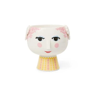 Bjørn Wiinblad Eva Flowerpot On Base, Pink, H: 5.7"