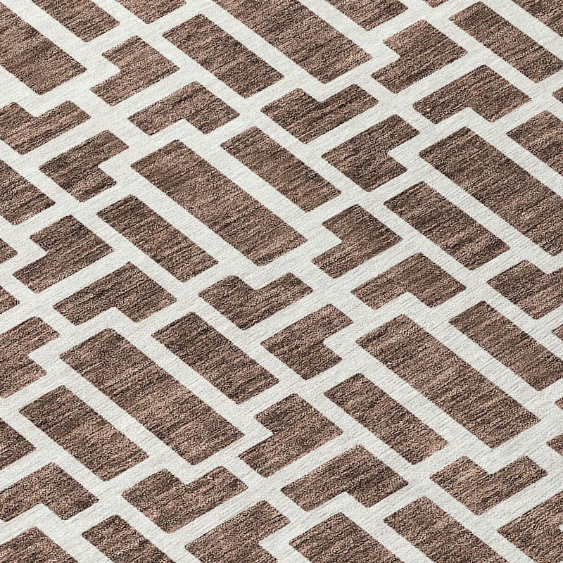 Machine Washable Indoor/ Outdoor Chantille Contemporary Geo Rug